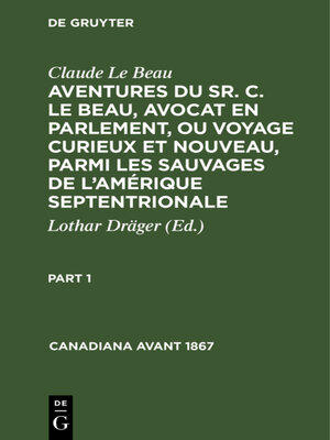 cover image of Claude Le Beau